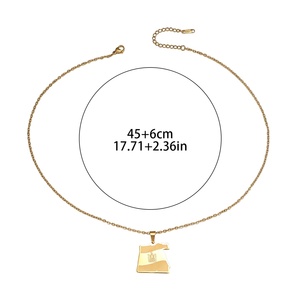 Egipto árabe Islam musulmán Ayatul Kursi impermeable chapado en oro de acero inoxidable joyería de moda collares para hombres mujeres al por mayor - Product Image 6