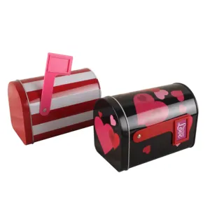 Decoration Customized Packaging Season Holiday High Quality Mailbox Shaped Tin Box
