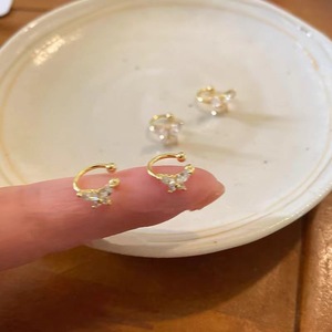 Vente en gros d'usine, boucles d'<span class=keywords><strong>oreilles</strong></span> à clip papillon en strass exquises pour femmes, boucles d'<span class=keywords><strong>oreilles</strong></span> à clip pour l'os de l'oreille, bijoux quotidiens - Product Image 6