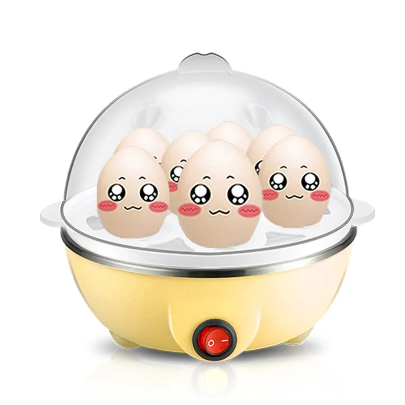 Pengukus telur otomatis, pemanas Cepat rumah mini kapasitas 7 telur