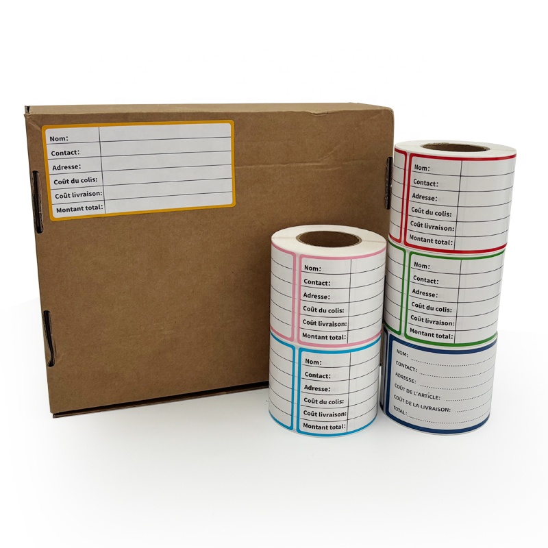 Writable Adhesive Shipping Sticker Label For Logistics Packaging Box Sticker Support Handwritten & Thermal Transfer Printing