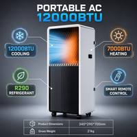 Climatiseur portable 5000 7000 9000 12000 BTU avec chauffage et refroidissement, unité de climatisation mobile intelligente avec télécommande