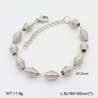 Pulsera de Cadena Gruesa de Acero Inoxidable Estilo Punk Hip Hop para Hombre, Chapada en Plata Retro, al por Mayor