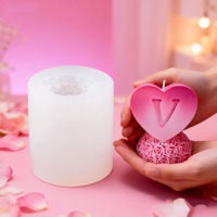 Hartvormige siliconen kaarsvorm met rozengeur voor Valentijnsdag knutsels, grensoverschrijdend product
