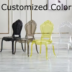 Chaise de jardin extérieure légère et résistante aux intempéries avec grand motif floral en relief et cadre en polycarbonate transparent - Product Image 2