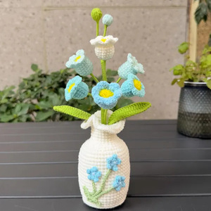 2025 fatto a mano Crochet fiori in <span class=keywords><strong>vaso</strong></span> di girasole maglia fiore giglio della valle <span class=keywords><strong>rosa</strong></span> pianta in <span class=keywords><strong>vaso</strong></span> fiore all'uncinetto in un <span class=keywords><strong>vaso</strong></span> - Product Image 2