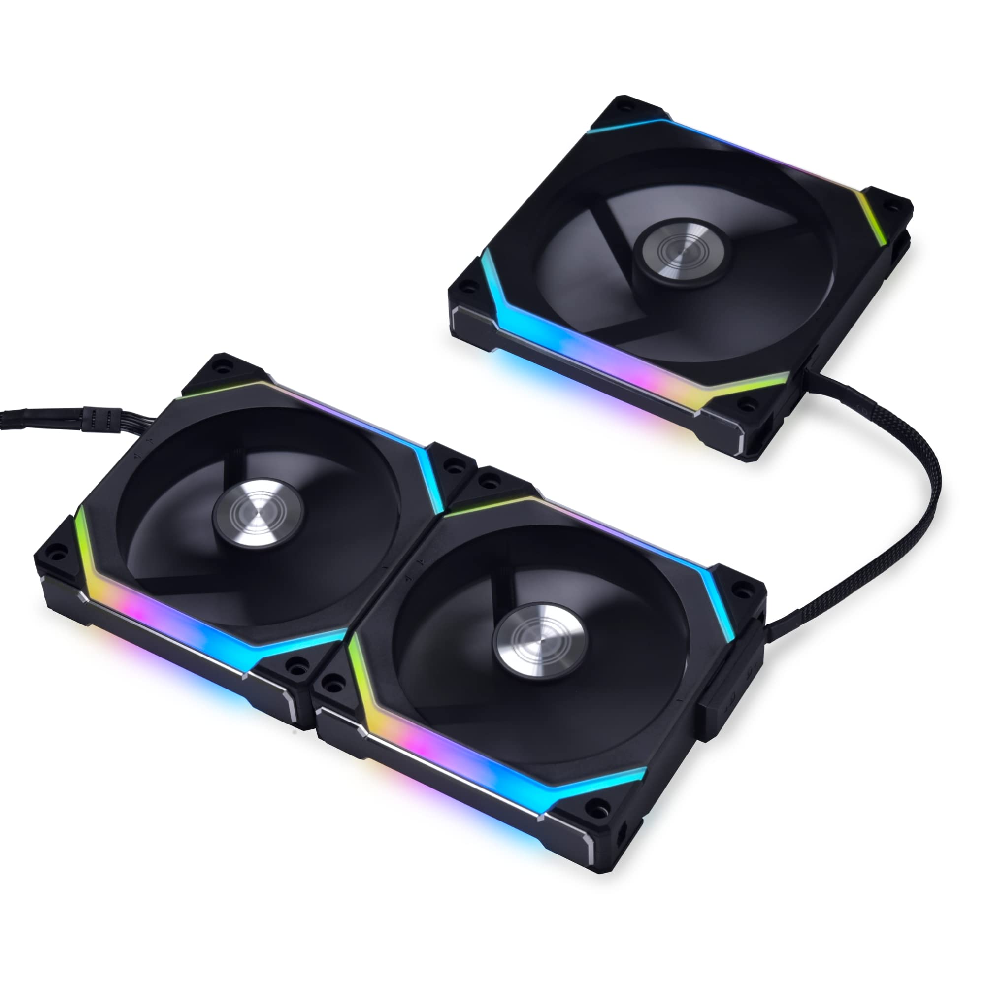 Lian Li UNI Fan SL120 V2 RGB Black Triple Pack Cableless with