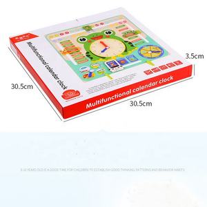 OEM préscolaire éducatif enfants apprenant cognitif saison heure/mois calendrier horloge jouet pour enfants - Product Image 4