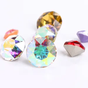 Xichuan Xirius Berbentuk Kristal Batu Pointback 4-10 Mm K9 Kaca 3D Perhiasan Membuat Kuku Perlengkapan Diamond Berlian Imitasi Berlian Imitasi