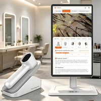 Analyseur de Cheveux Intelligent 2-en-1 : Microscope Optique HD pour Diagnostic des Follicules Pileux, de la Séborrhée et de la Chute de Cheveux – Idéal pour Salons de Coiffure