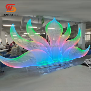 Fondo de Metal con Luces LED Personalizadas de Moda Moderna SMS, Diseño de Alas de Ángel para Decoración de Bodas y Fiestas - Product Image 4