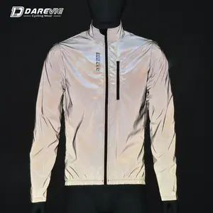 Campera Ciclismo Heavy Mens Windproof Jacket Winter Jacket Fabric Stand Sportswear Full Reflective Free Sample Cycling Printed