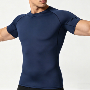 Camiseta Deportiva Masculina de Manga Corta, Transpirable, Elástica, Ajustada, para Fitness, Running, Baloncesto y Entrenamiento, de Secado Rápido, Superventas - Product Image 2