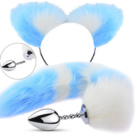 Ensemble d'oreilles et de queue de renard SM, accessoires de personnage
