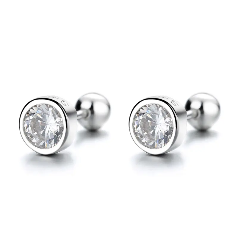 Mode 925 Sterling Zilveren Oorknopjes Kraakbeen Helix Tragus Vrouwen Tieners Schattige Zirkoon Oorbellen Sieraden Kerstcadeau Groothandel