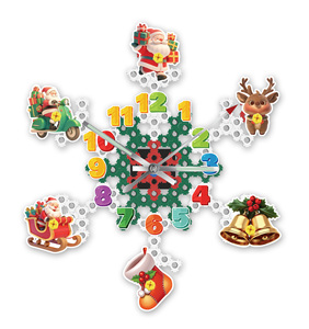 Reloj <span class=keywords><strong>de</strong></span> Bloques <span class=keywords><strong>de</strong></span> Construcción con Movimiento Silencioso, un Gran Juguete para Niños y Niñas, Ideal para Regalos <span class=keywords><strong>de</strong></span> Navidad y Halloween - Product Image 2