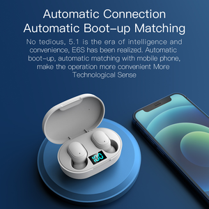 Auriculares E6S HD estéreo True Wireless Bluetooth TWS Auriculares BT Auriculares con pantalla LED Auriculares con caja de carga - Product Image 3