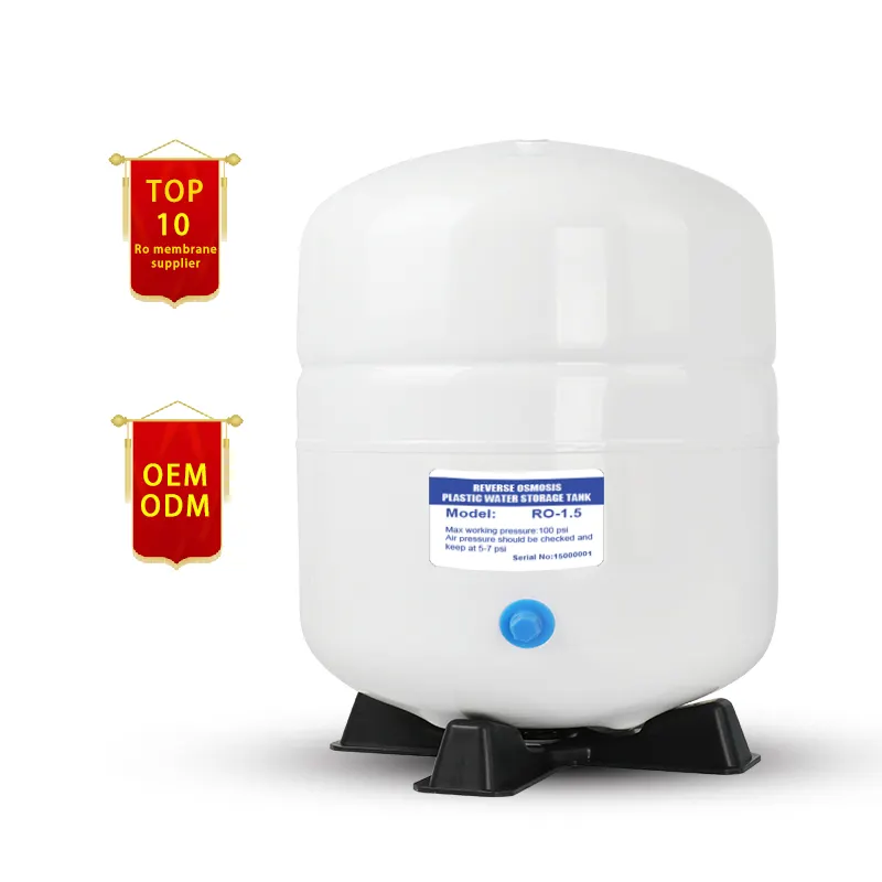 Qicen 1.5 Gallon Steel Reverse Osmosis Pressure Water Tank for Home Ro System
