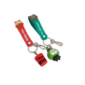 Popular holiday 3D PVC Keychain festive atmosphere just click on it 3D PVC Keychain customization service