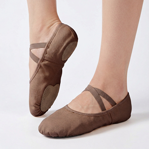 OEM suave Ballet plegable zapatos de baile desechables al por mayor de color personalizado de lona elástica plana 100% algodón zapatos de las mujeres de baile - Product Image 3