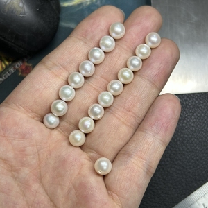 HQ Gems AAA casi redondo ligero corrector calidad 2,5mm 3mm 3,5mm 4mm medio agujero fábrica gran oferta perlas redondas <span class=keywords><strong>de</strong></span> agua dulce - Product Image 1