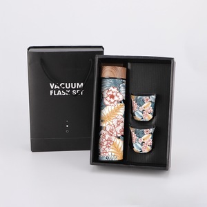 Кофейник-термос с деревянной крышкой, вакуумная бутылка из нержавеющей стали с двойными стенками, кружки для кофе с логотипом на заказ - Product Image 6