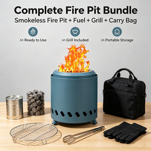 Barbecue sans fumée à double combustible (pellets <span class=keywords><strong>de</strong></span> <span class=keywords><strong>bois</strong></span>/<span class=keywords><strong>bois</strong></span> épié) avec foyer autoportant en acier pour usage extérieur et intérieur - Product Image 3