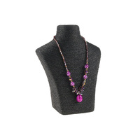 Porte-bijoux en corde de chanvre, tapis de paille, petit modèle de poitrine, portrait, cou, tête, accessoire pour collier
