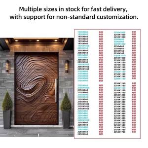 <span class=keywords><strong>Porte</strong></span> <span class=keywords><strong>d</strong></span>'<span class=keywords><strong>entrée</strong></span> pivotante en métal avec surface en bois sculpté 3D extra-large pour villa de luxe, pour l'extérieur <span class=keywords><strong>d</strong></span>'une maison moderne - Product Image 4