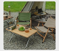 Table pliante en bambou pour patio, table de repas d'extérieur, mobilier de jardin, table légère pour le camping