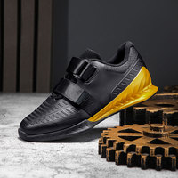 Chaussures d'haltérophilie sur mesure en cuir pour hommes Semelle en caoutchouc antidérapante pour la formation Deadlift et le squat Powerlifting Conception spécifique