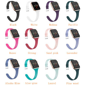 2020 nuevos deportes tejido ultra-delgada correa de silicona para Apple iWatch reloj de la serie 5/4/<span class=keywords><strong>3</strong></span>/ 2/1 reloj Correa banda - Product Image 4