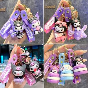 Porte-clés en caoutchouc anime en gros, porte-clés 3D mignon en PVC, pendentif sac écologique <span class=keywords><strong>Hello</strong></span> <span class=keywords><strong>Kitty</strong></span>, porte-clés de voiture, produits promotionnels populaires - Product Image 3