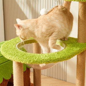 Árbol para gatos de 4 niveles, diseño de parque de la selva, gran espacio, con cama y poste rascador para familias con varios gatos. - Product Image 2