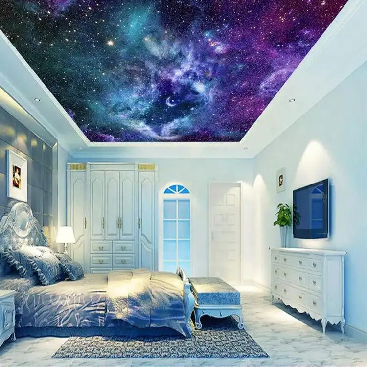 سماء نجمية سقف على شكل نجمة تصميم ضوء السقف التقليدي ، غرفة نوم تزيين الأفكار البوب تصاميم غرفة المعيشة