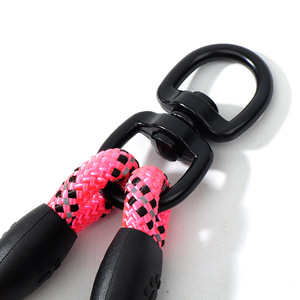 Naylon halat çift köpek tasma kayma kurşun 360 döner hiçbir arapsaçı çift yürüyüş tasma şok emici yansıtıcı Bungee tasma <span class=keywords><strong>2</strong></span> köpekler için - Product Image 2