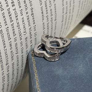 Pendientes de Plata de Ley S925 con Forma de Corazón Antiguo, Estilo Europeo Americano, Minimalistas Franceses, con Microincrustaciones - Product Image 5