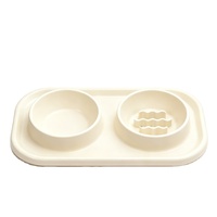 Accessoires pour chiens de compagnie en gros : Gamelle double de luxe en silicone et acier inoxydable pour alimentation lente