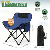 Chaise de camping pliable légère personnalisée avec logo pour pique-nique, pêche et plage – Idéale pour l'extérieur