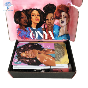 Trắng bán buôn tùy chỉnh thiết kế vuông sóng giấy Tóc Giả Hộp bao bì - Product Image 1