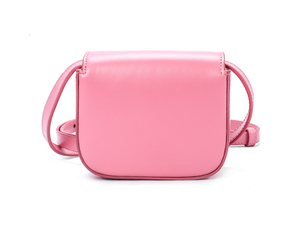 Bolso Bandolera de Cuero Genuino a la Moda, Elegante Bolso Bandolera Rosa para Mujer, Bolso de Maquillaje Portátil para Chicas - Product Image 2