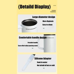 Hot Selling New 316 Stainless Steel Insulated <b>Cup</b> <b>Large</b> Capacity Straw <b>Cup</b> with Handle and Customized logo - Product Image 4