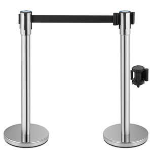 Có Thể Thu Vào Vành Đai Thép Không Gỉ Hàng Xếp Hàng Đứng Dây Kiểm Soát Đám Đông Hàng Rào Stanchion - Product Image 4