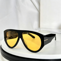 Nouvelles lunettes de soleil aviateur à double pont, monture carrée intégrale, dégradé doré, grande monture, style tendance européen et américain, protection UV400