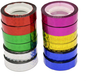 Cintas Decorativas Brillantes para Gimnasia Rítmica, Cintas Adhesivas <span class=keywords><strong>de</strong></span> Papel con Purpurina Holográfica Prismática Acrílica BOPP - Product Image 4