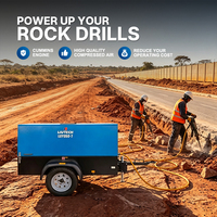 Compresor de Aire Portátil de Tornillo Diésel con Ahorro de Energía, Lubricación por Rosca, Motor PLC, Gran Flujo de Aire para Construcción de Carreteras y Exploación Minera