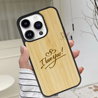 Étui de protection pour téléphone 2026 pour iPhone 16 Pro Max, design personnalisé, étui de téléphone portable en bois TPU
