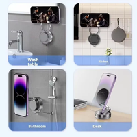 Support de téléphone portable magnétique à rotation multi-angles pour mur de bureau de voiture avec aspiration par adsorption sous vide pour fenêtre de tableau de bord de salle de bain