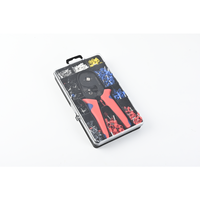 Alicate crimpador de terminales de cable aislados 22-8AWG, herramienta de crimpado manual HSC8 6-4/4a de acero al carbono con 1200 terminales