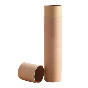 Factory customization wholesale round brown kraft paper tube cylinder gift box packaging